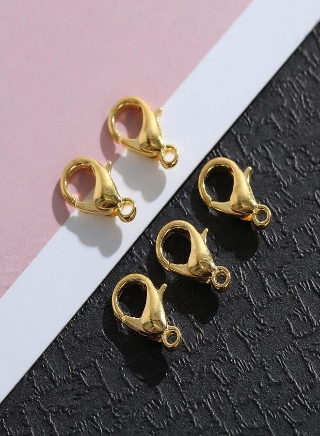 NEOBABY Golden Lobster Clasp Hooks for Jewelry Making - Brass, Metal Fasteners for Necklaces & Bracelets (Size : 14mm, Pack of 50 Pcs) - Image 3